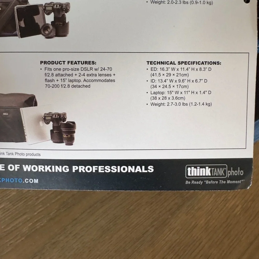 NEW 📸 Think Tank Photo CityWalker 30 Shoulder Camera Bag-Black/Blue-DSLR-Laptop